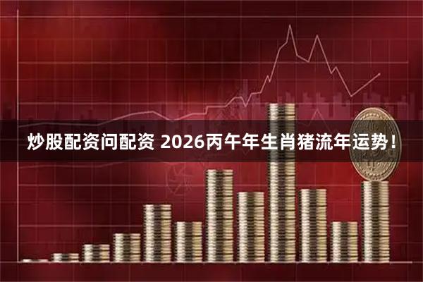 炒股配资问配资 2026丙午年生肖猪流年运势!